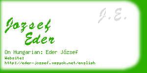 jozsef eder business card